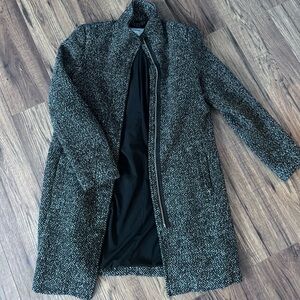 Women's Black Tweed Coat